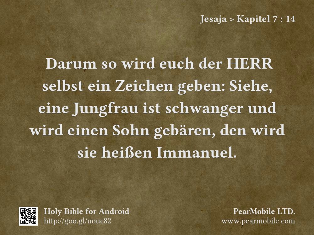 Jesaja, Kapitel 7:14